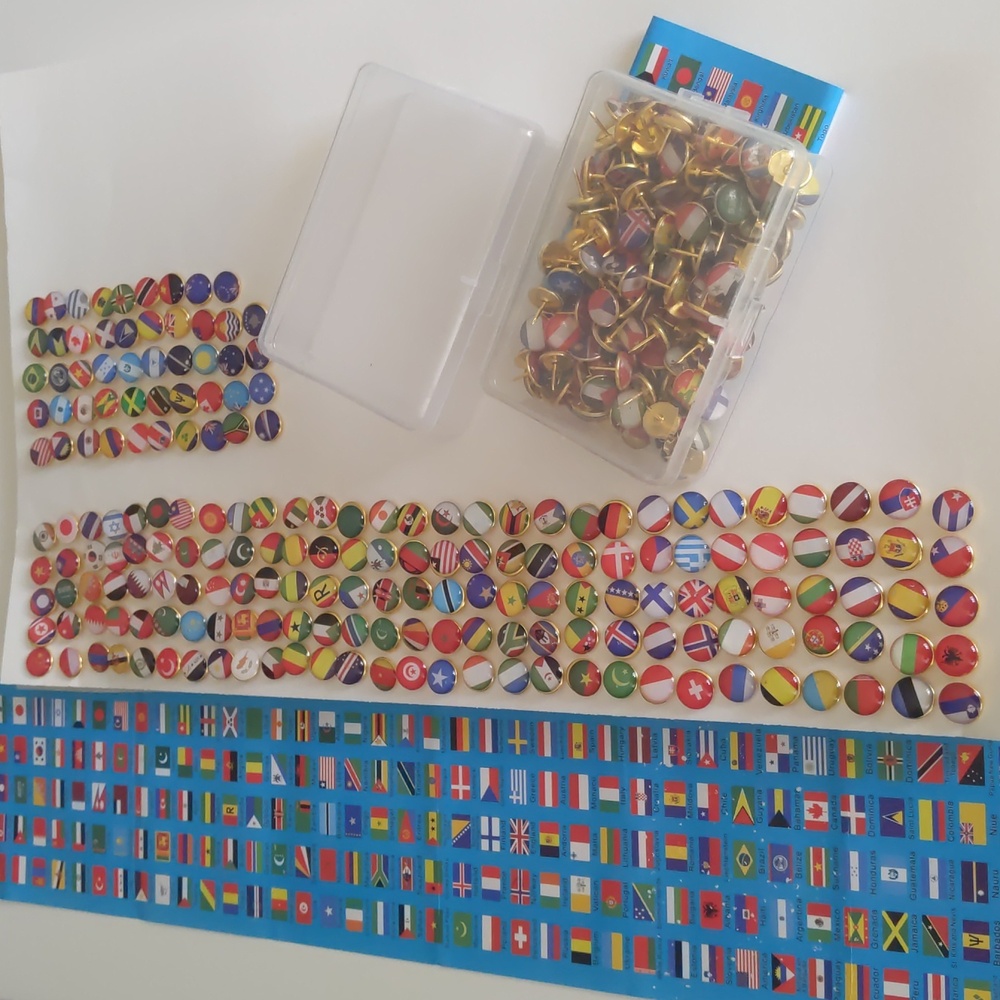 National Flag Push Pins